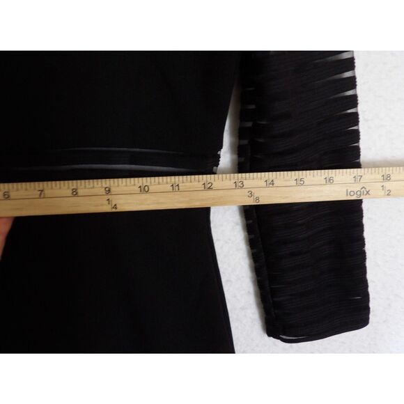 NWT Lulu's Perfect Striped Mesh Bodycon Black Lined Dress 251034 | Small - Picture 7 of 13